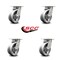 Service Caster 5 Inch Kingpinless V Groove Semi Steel Wheel Swivel Top Plate Caster, 4PK SCC-KP30S520-VGR-4 - alternate 3